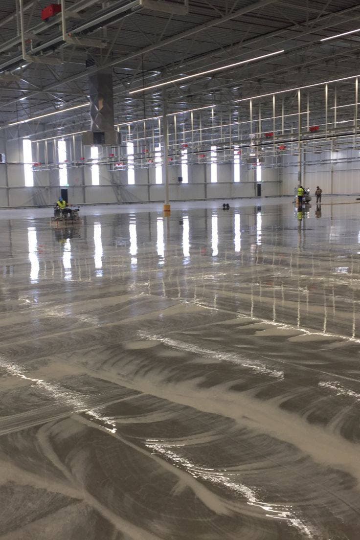 Бетонное основание с армированием